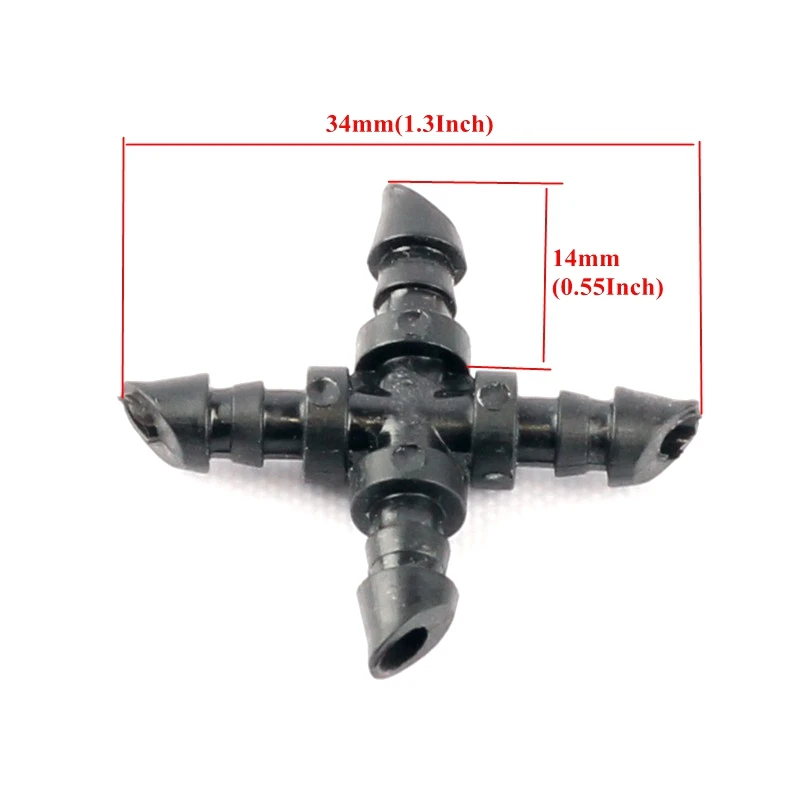 Шланг оросительный с зазубринами 4/7 мм 20 шт.|connector 4/7mm|barb connectorirrigation connector |