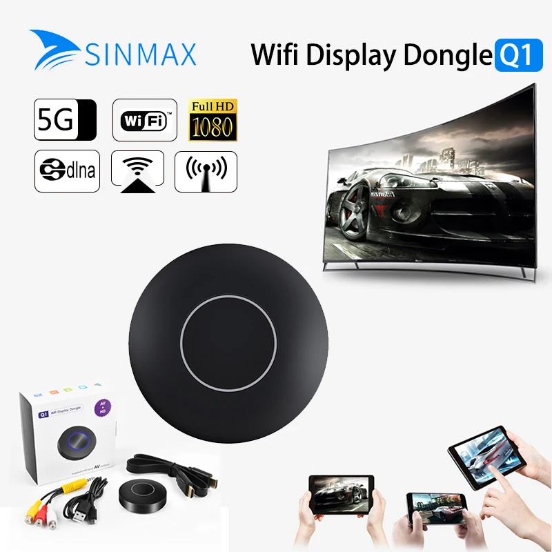 Q1 беспроводной HDMI TV Stick 2 4G 1080P HD Plug And Play приемник Miracast AirPlay Mirroring DLNA для IOS