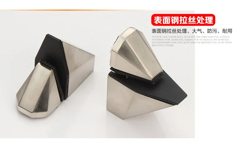 Zinc Alloy Glass Clamps Shelves Support Bracket Clips For 3 to 22mm glass board Tip mouth style Glossy/Satin finished