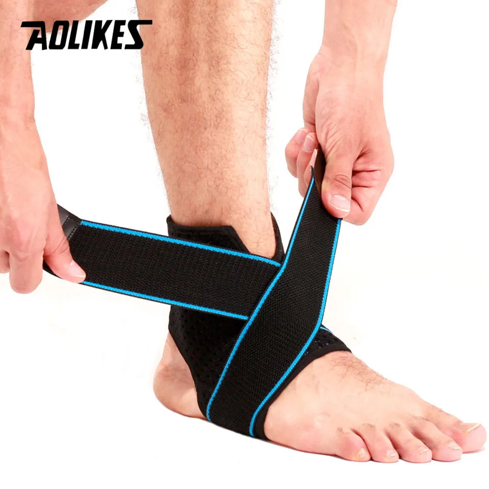 Фиксатор голеностопа AOLIKES компрессионный с регулируемым ремешком 1 шт.|ankle support|ankle