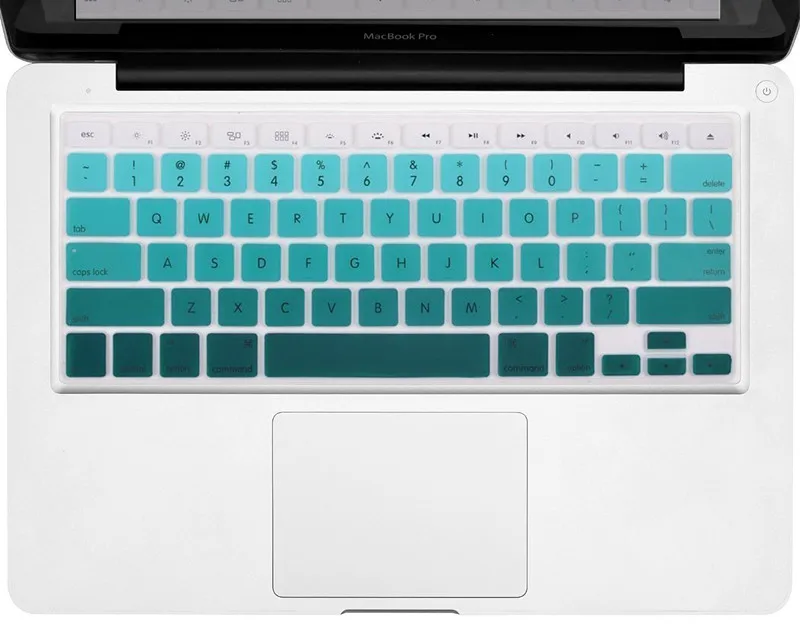 Градиентный зеленый Радужный США силиконовый чехол для клавиатуры защитный MacBook