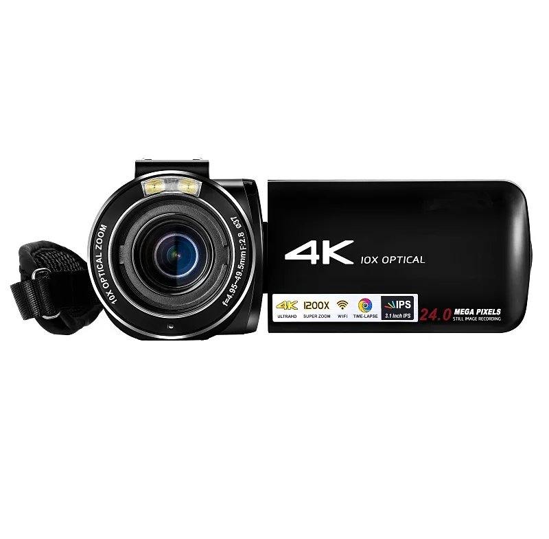 

Winait 4k camera with 10 x optical zoom and 3.0'' touch display digital video camcorder