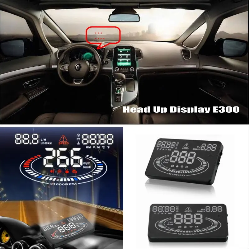 Car HUD Head Up Display For Renault Espace 4 2003-2014 Auto HUD Professional Electronic Accessories Driving Speed Alarm