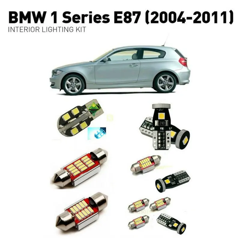 Светодиодные интерьерные огни для BMW 1 серии e87 2004 2011 14 шт. светодиодные лампы