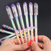 1pc new korean stationery cute design ink 6 colors highlighter pen marker stationery point pen colorful writing supplies