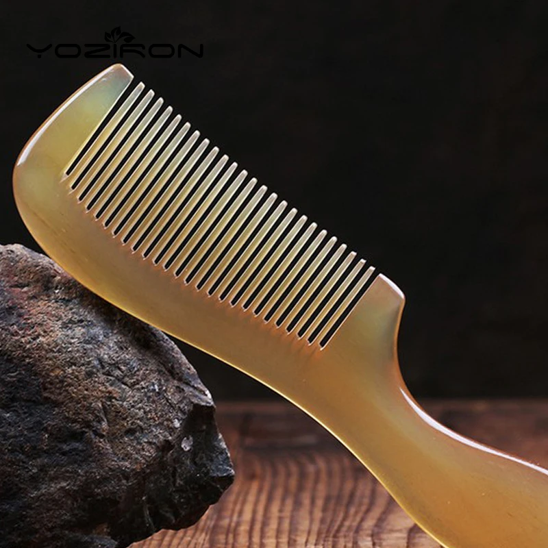 YOZIRON ручной работы натуральный овечий Рог Расческа Для Волос массаж творческие