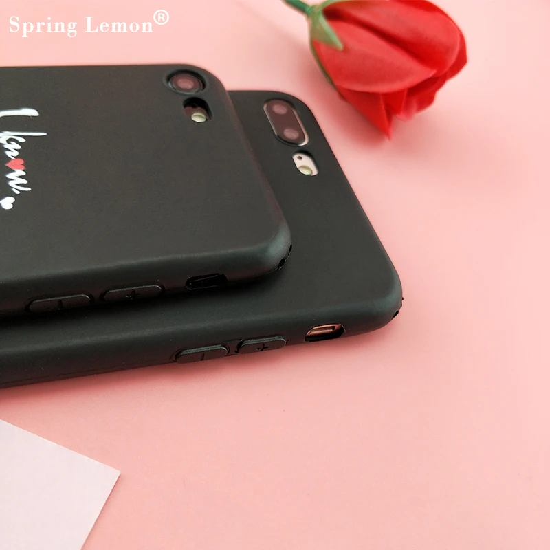 Spring Lemon for iphone 7 Couple I love you know Heart Lovers Cover Case X XS XR MAX 6 6PLUS 8 8PLUS SE 5S 7PLUS |