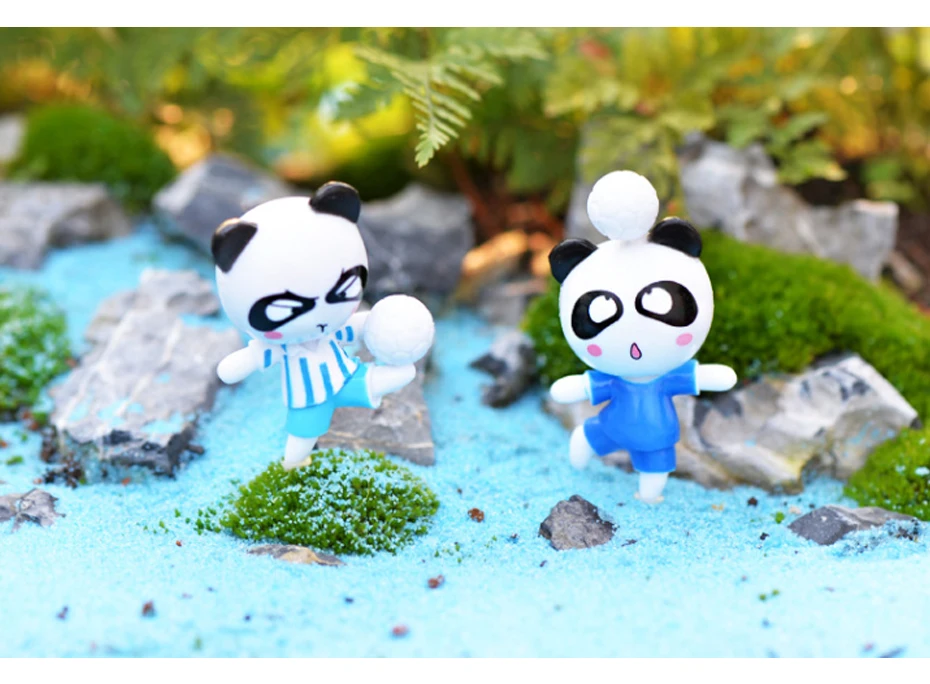 Кунг-фу футбол панда Фея Сад миниатюрные игрушки DIY материал украшение дома аксессуары микро пейзаж детская комната украшения