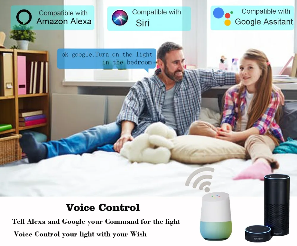 RGBW WiFi умная Светодиодная лампа работает с Alexa Google Home (RGBW GU5.3) голосовое управление