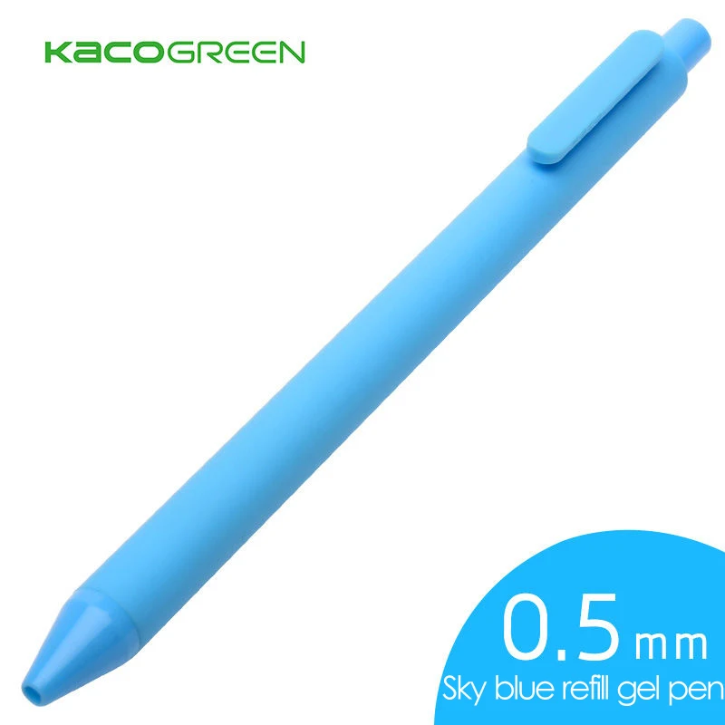 Sky blue refill Новое поступление года. Цветная гелевая ручка KACO PURE Series. Гелевые ручки высокого качества для студентов. Канцелярские принадлежности - Цвет: Sky blue refill