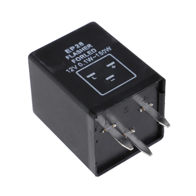 12 V 3-контактный EP28 0.02A-20A 0,1 W-150 W электронный светодиодный регулируемый импульсное реле для указатель поворота мигалка