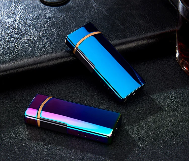 Двойная дуга сенсорная Индукционная Зажигалка плазменная usb зарядка ветрозащитная беспламенная Зажигалка электронная сигарета зажигалка импульсная