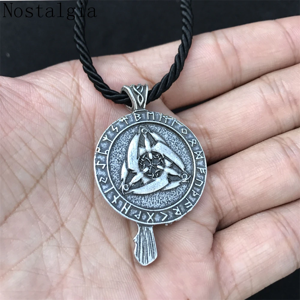 Скандинавская подвеска Viking Raven амулет ожерелье черная птица с вороной талисман