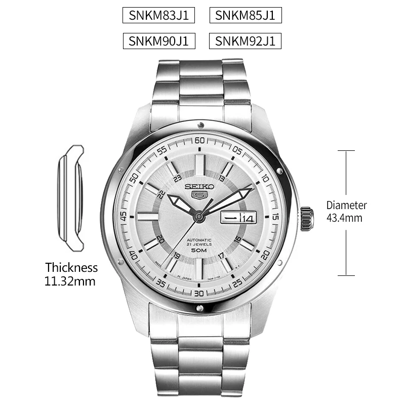 Seiko 5 оригинальные мужские часы модные деловые часы водонепроницаемые светящиеся мужские наручные часы