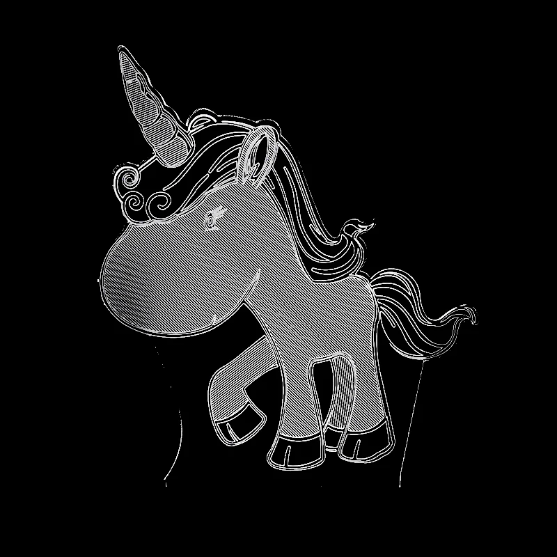 Лидер продаж Черная пятница животного прекрасный единорог светодиодный 3d-ночник многоцветный RGB лампы Рождественский декоративный подарок мультфильм бумажный фонарик