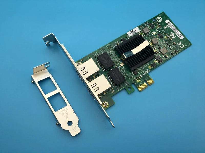 Сетевая карта Gigabit Ethernet с двумя портами PCI E x1 82576 адаптер сервера для агрегации/ROS