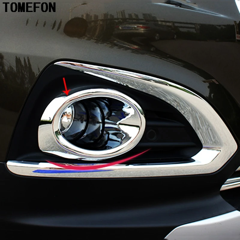 TOMEFON 2 шт. для Peugeot 3008 2013 2014 2015 ABS Хромированная передняя противотуманная фара