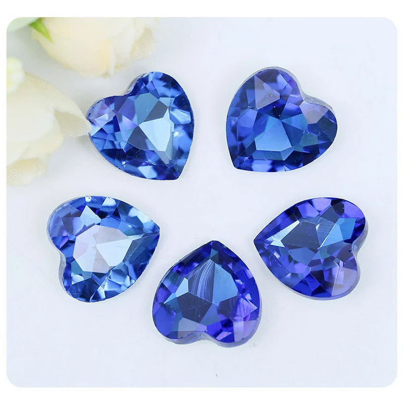 20 цветов 3D акрил в форме сердца Кристалл Rhinestone маникюр Блеск украшение из драгоценных камней мобильный телефон сделай сам материал украшения для ногтей