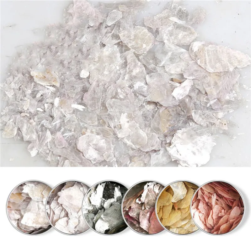 Nail Rock Slice Mica Slice Shell Slice Thin Fragment Mix Piece Nail Ornament Nail Art Jewelry Decoration Rose Gold 3D Charms