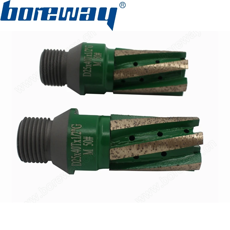 Boreway Поставка кусок 50 # D25 * 40T 1/2 &quotG CNC алмазные фрезы с усиленным дном для