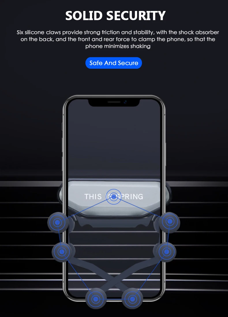 Гравитационный Автомобильный держатель для телефона для iphone X Xs Max samsung S10 в держатель на вентиляционное отверстие автомобиля автомобильные держатели для Xiaomi huawei подставка для мобильного телефона