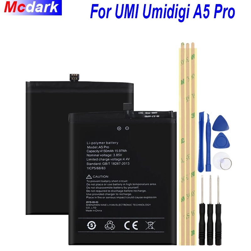 Аккумулятор 4150mAh Для UMI Umidigi A5 Pro мобильный телефон запасной аккумулятор AKKU ACCU PIL