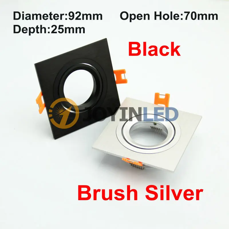 10 шт. квадратный черный/серебристый цвет алюминиевая рамка Led кронштейн