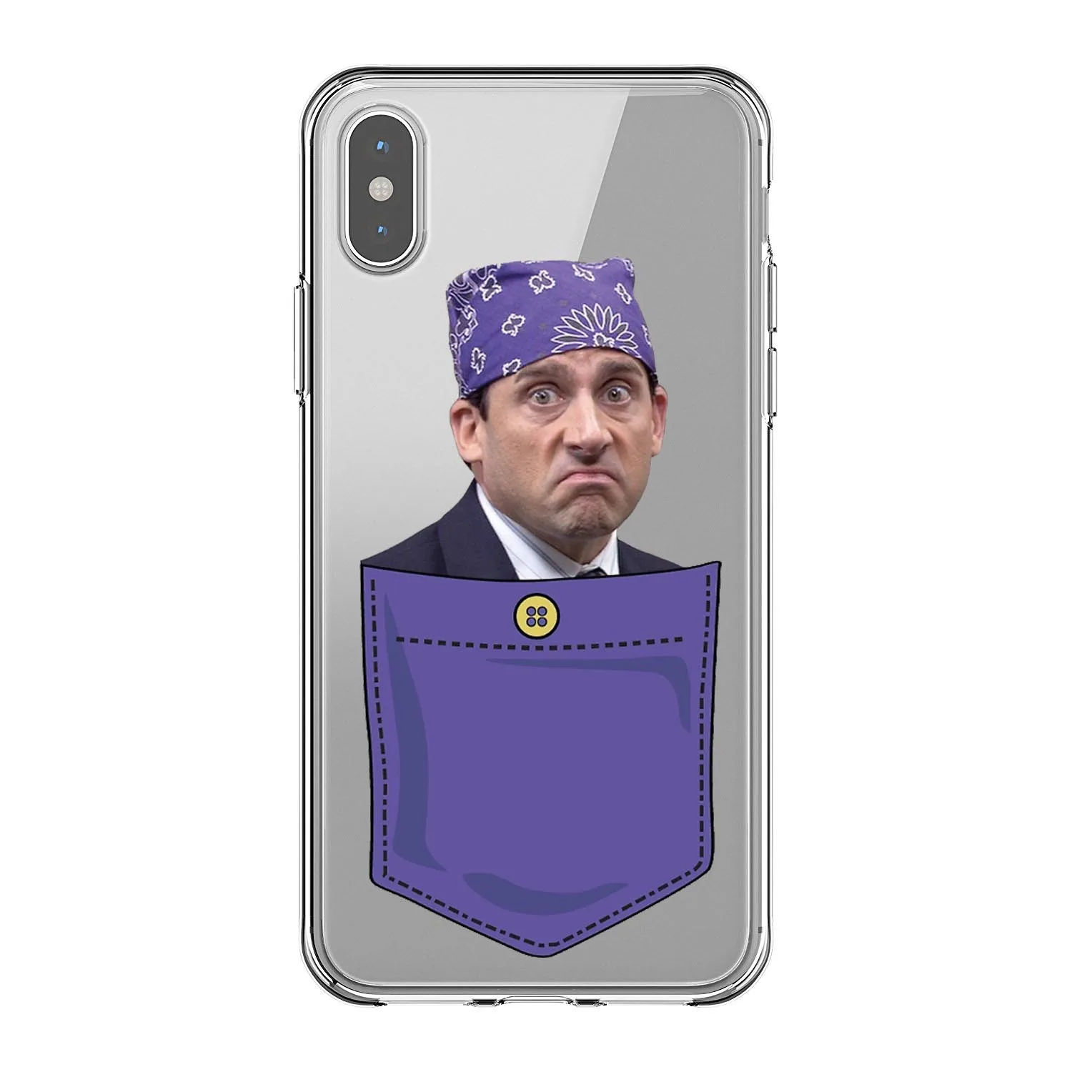 Мягкий силиконовый чехол из ТПУ с веселым рисунком Майкла Скотта для iPhone X10 5 5s Se 6