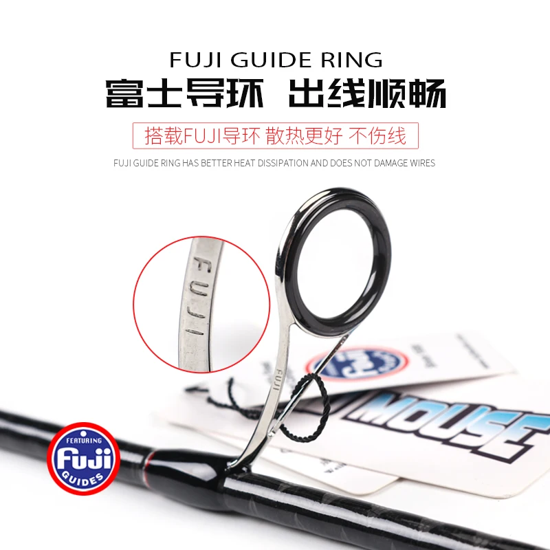 Новинка японские детали fuji медмаус медленная Отсадочная Удочка 1 9 м 12 кг вес