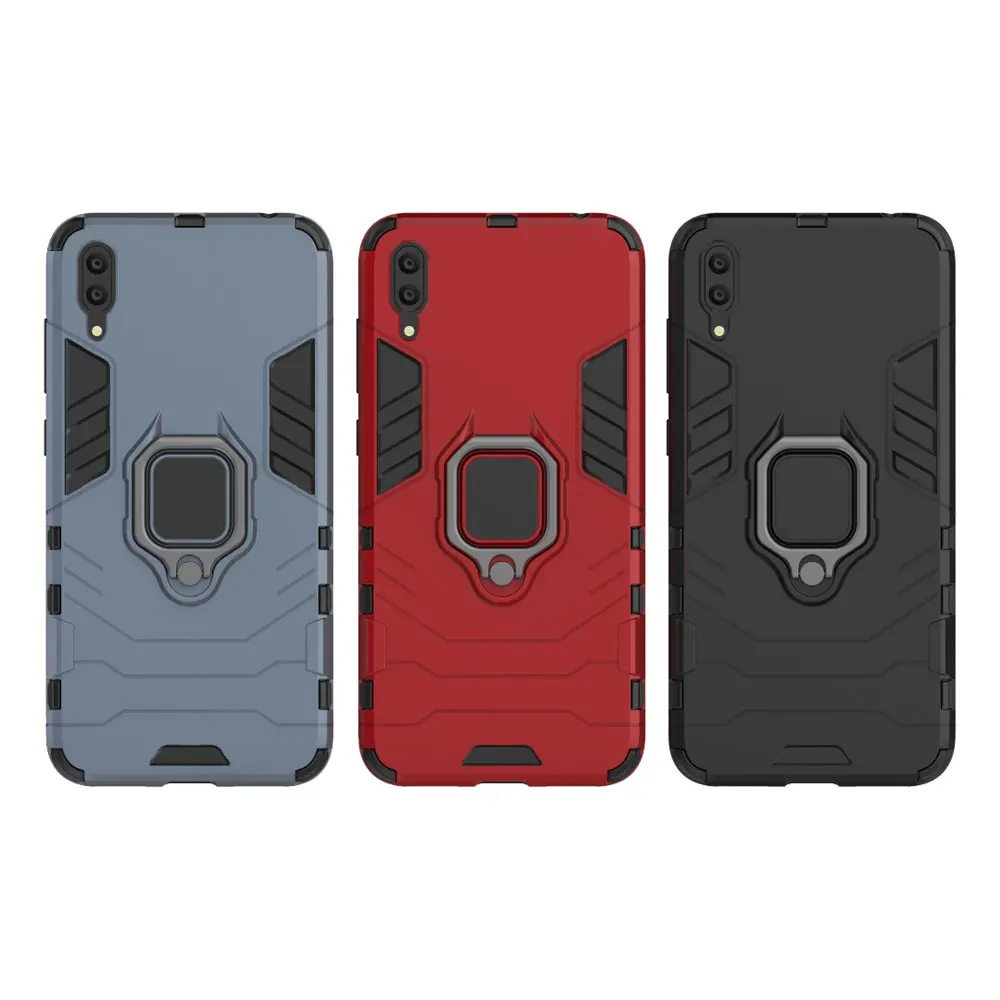 shockproof 360 Degree Rotation Ring Holder Kickstand Hybrid Armor Protective Case for Huawei enjoy 9 |