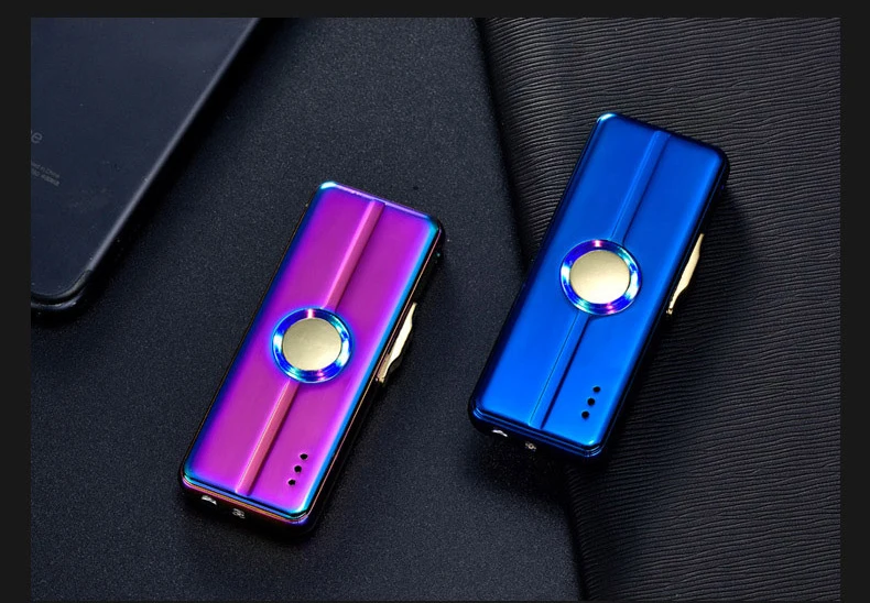 Вольфрамовая турбо Usb музыкальная зажигалка электрическая перезаряжаемая для сигаретного курения Материал цинковый сплав