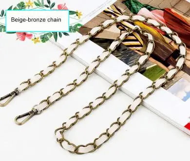 Beige-bronze chain IMIDO распродажа, ремешок на цепочке для сумки, женские сменные ремешки на плечо, сумка на ремне, мягкий кожаный аксессуар, сумка, брендовая дизайнерская STP126 - Цвет: Beige-bronze chain
