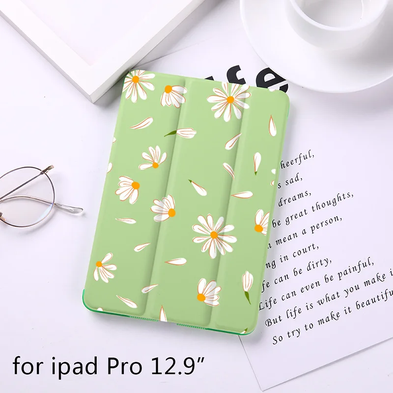 B200064-pro12.9 Милый Магнитный откидной Чехол с маргариткой для Apple iPad 9," Чехол для iPad Air 2 Mini2 из искусственной кожи, складной чехол-книжка с функцией автоматического пробуждения - Цвет: B200064-pro12.9