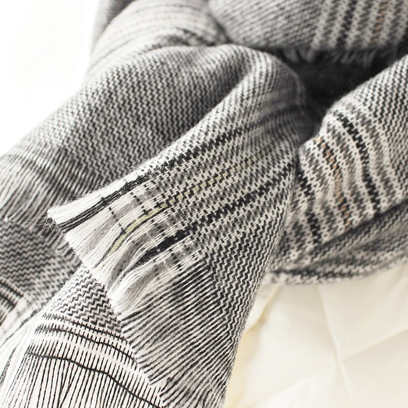 Осенне зимний женский шарф теплый и удобный шерстяной лыжный мужские женские