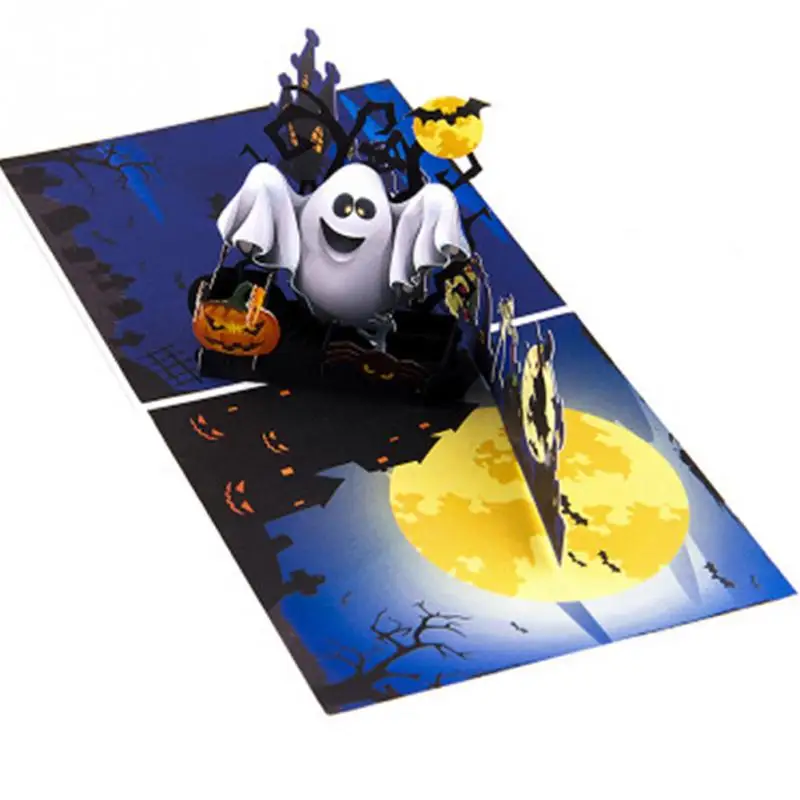 3D открытка тыквы благословение Бумага Хэллоуин Почтовые открытки дух праздника