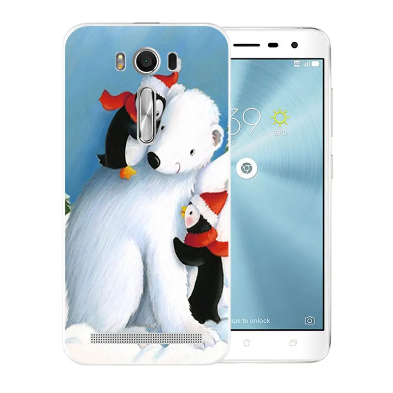 for Asus ZenFone 2 Laser ZE500KL 5.0 inch Silicon Case Merry X'MAS Pattern For ASUS Zenfone Soft TPU Phone Cases Cover |