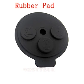 Rubber Pad OkeyTech 3 кнопки DIY авто ключ оболочка для Benz SMART Fortwo для Mercedes Benz Сменный Чехол брелока Дистанционного Управления горячая Распродажа с лезвием - Цвет: Rubber Pad