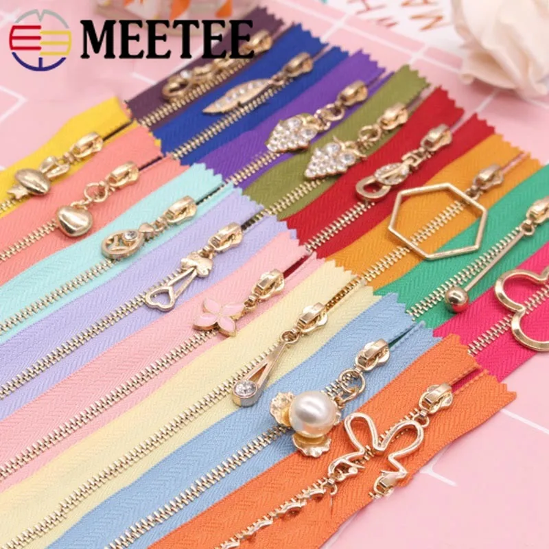 Meetee 2 5 шт./40/50 см 3 # металлическая молния с закрытым концом автоматической