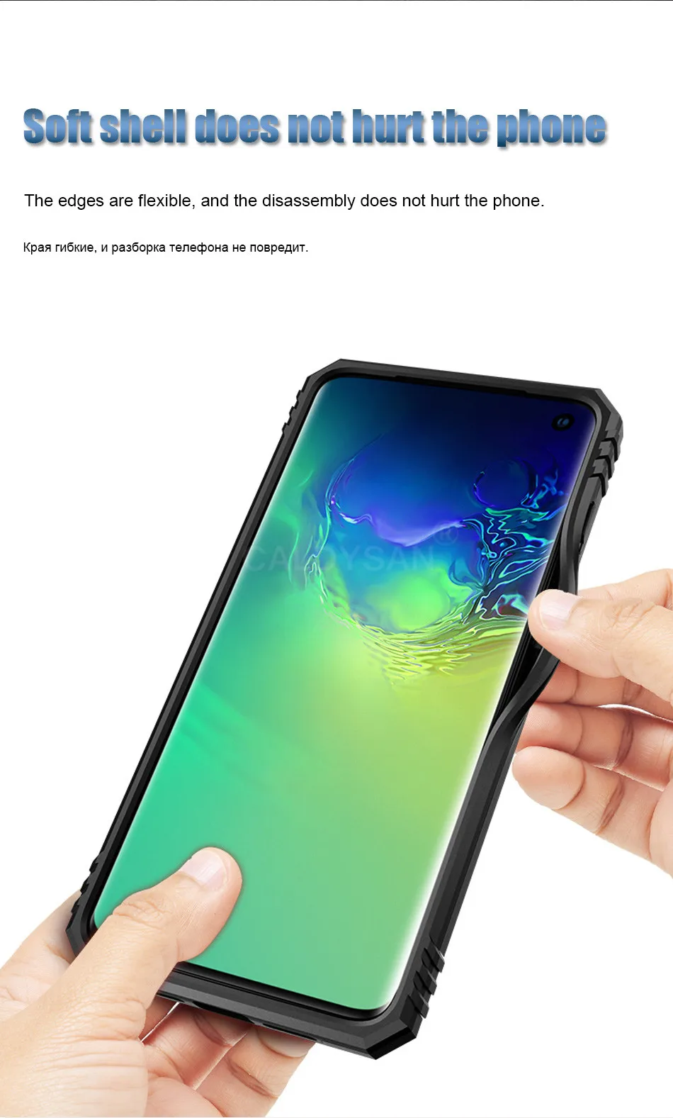 Роскошный армированный силиконовый чехол-бампер для samsung Galaxy S8, S9, S10 Plus, S10e, автомобильный держатель, кольцевой чехол, Note 8, 9, 10, противоударный чехол
