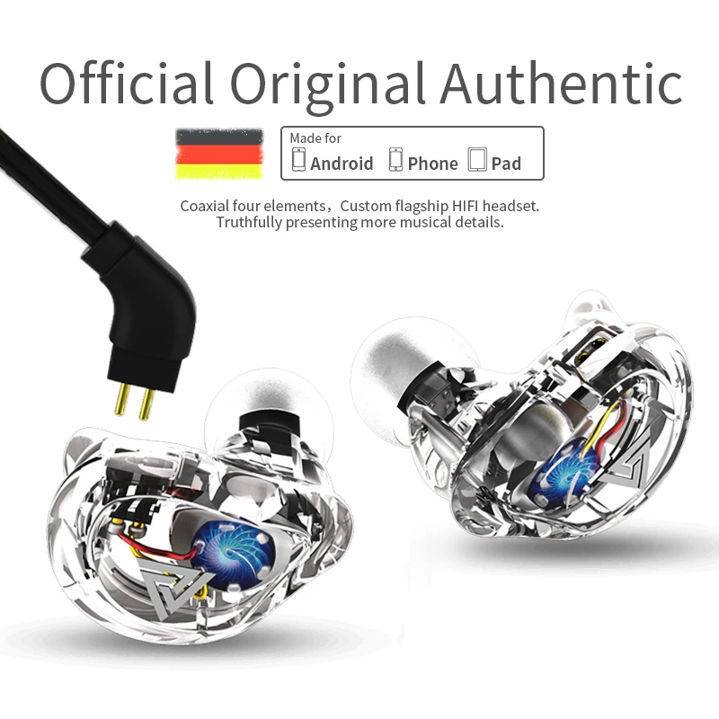 2018 QKZ VK1 ZS10 2DD гибридные наушники вкладыши HIFI DJ мониторные спортивные для бега