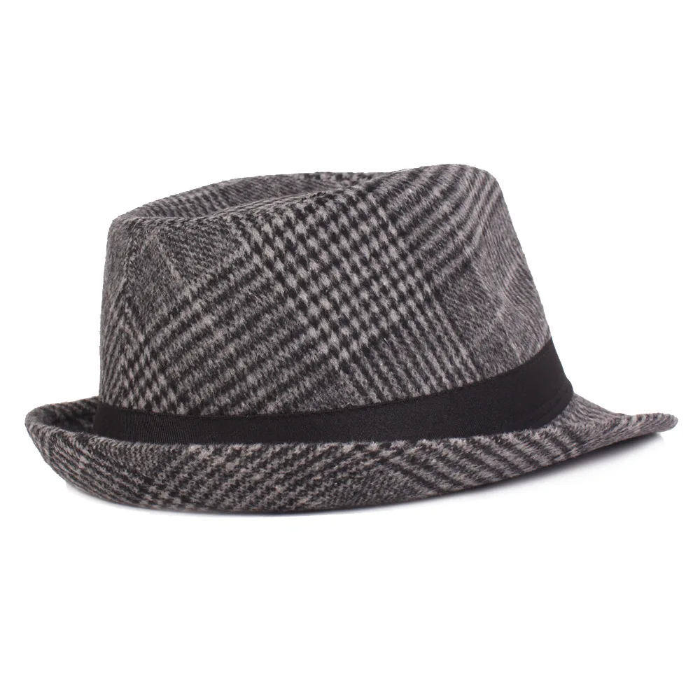 Горячая Распродажа Новая модная Мужская fedoras Женская модная джазовая шапка зимняя черная Шерстяная Смесь Кепка Уличная Повседневная шляпа gorras - Цвет: 1