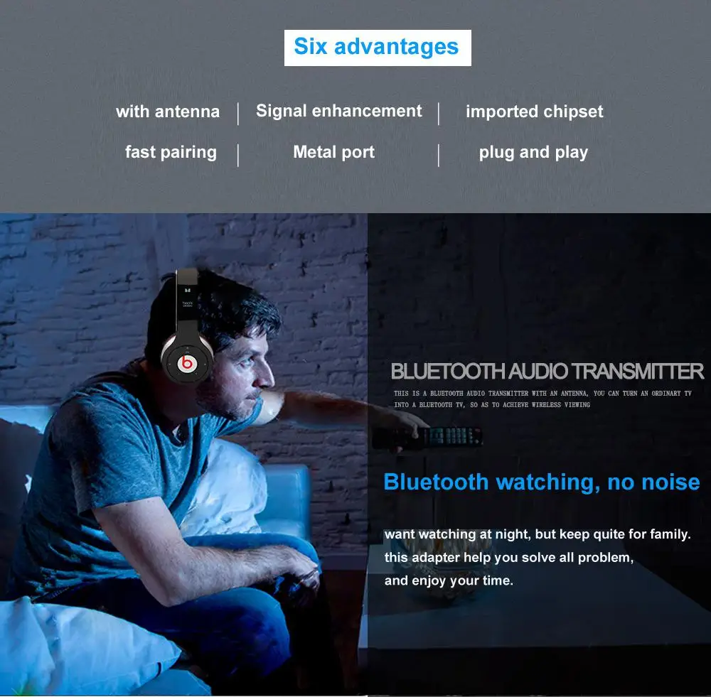 B5 Bluetooth передатчик беспроводной аудио стерео адаптер с 3 5 мм выход Внешняя