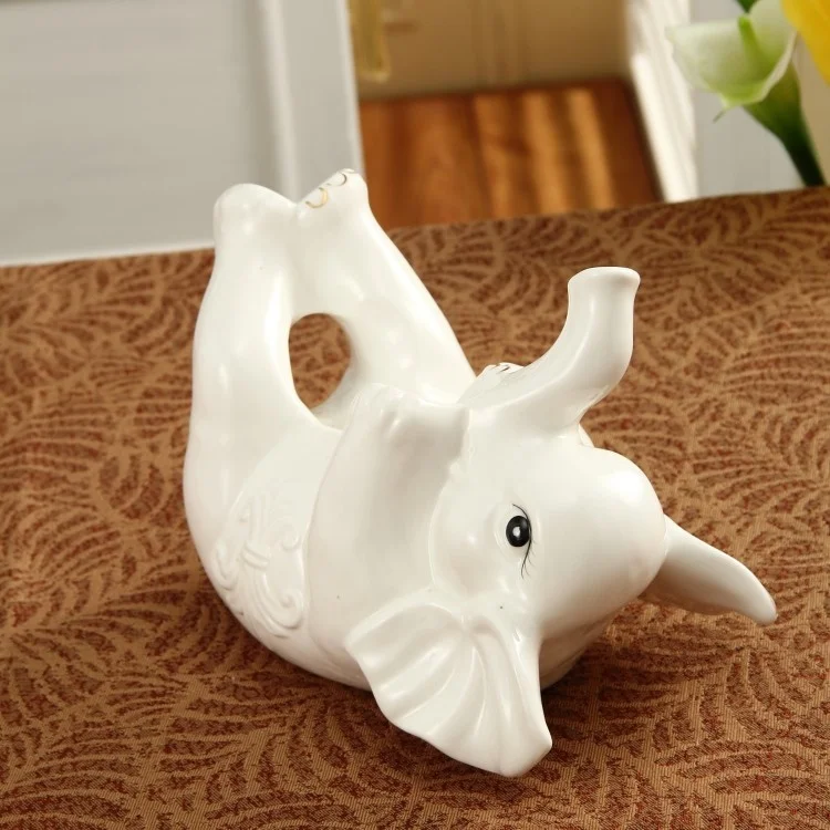Фарфоровая лежа слон фигурка младенца красное вино бутылки стойки декоративная