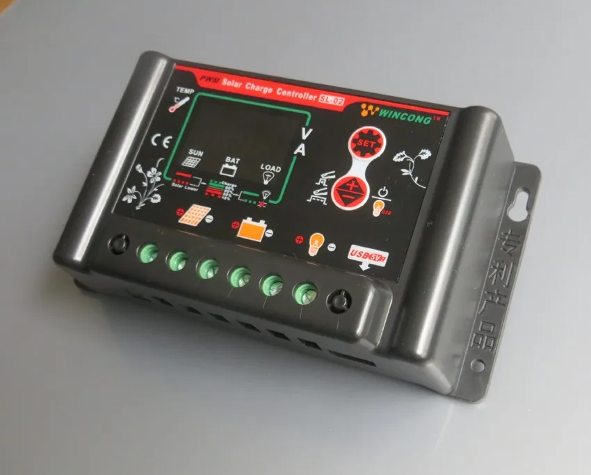 20A 12VDC 24VDC Li Ion литиевый LiFePO4 батареи Регуляторы солнечного заряда Регулируемое