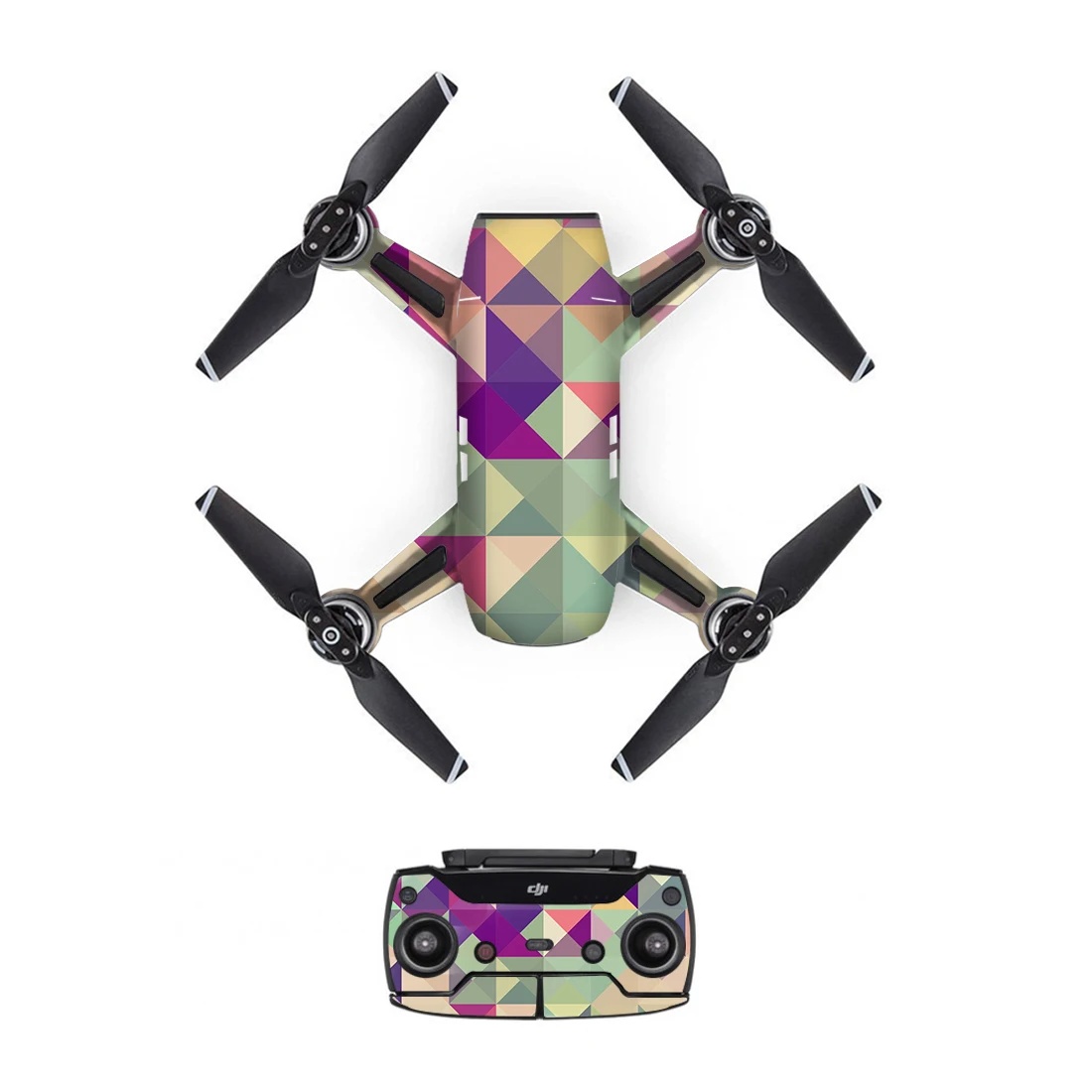 [DJS0029] красочная Алмазная наклейка из ПВХ для корпуса дрона DJI Spark + пульты
