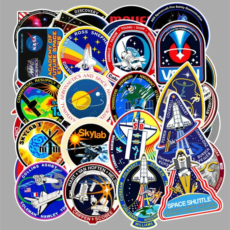 45pcs/Lot Spaceflight Graffiti Sticker For Notebook Guitar Motorcycle Skateboard Stitch Waterproof Retro Cool Stickers Pegatinas | Игрушки и