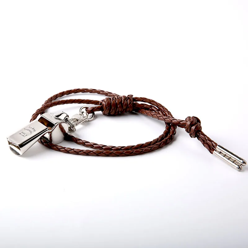 ACME Thunderer 63 металлический свисток для рефери, тренера для Черлидинга, баскетбола, футбола, волейбола, тренировочный инструмент, подарок для влюбленных - Цвет: brown lanyar