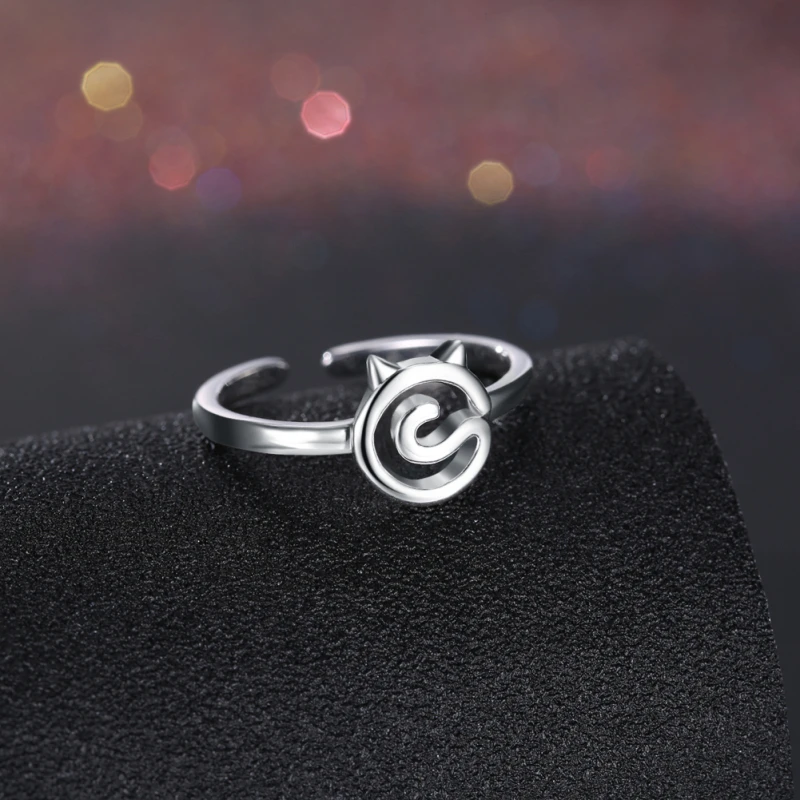Модное открытое серебряное кольцо в форме кошки Garilina женское праздничное R2234 |