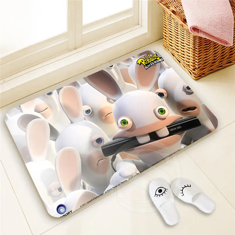H-p960 пользовательские Raving Rabbids#5 двери Коврики Домашний Декор Высокое качество узор двери Коврики пол Коврики ноги площадку sq00806# h0960