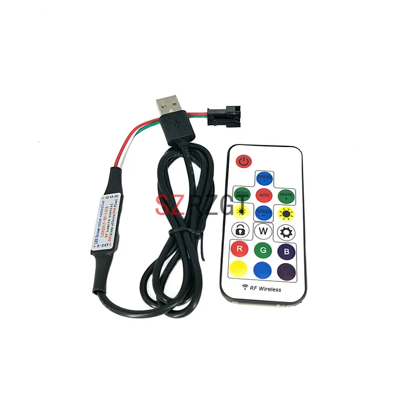DC5V Pixel Цифровая полноцветная RGB светодиодная лента контроллер РЧ пульт